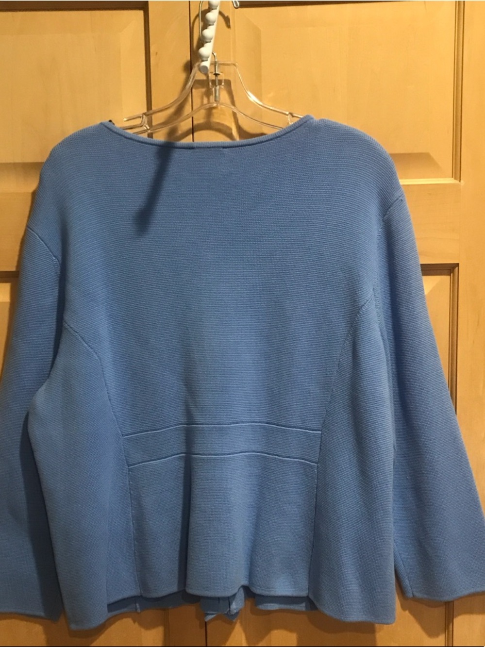 Talbots Light Blue Ruffle-Front Cardigan Sweater - Picture 5 of 5